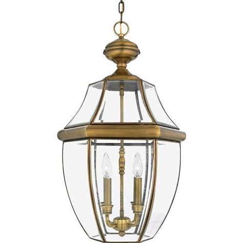 Quoizel Newbury Extra Large Hanging Lantern In Antique Brass