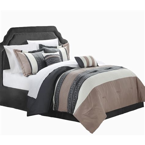 Chic Home Design Carlton 6 Piece Taupe King Comforter Set In The