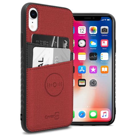 Requires an iphone for use: CoverON Apple iPhone XR (6.1") / 10R Card Case, EDC Series Credit Card Holder Phone Cover ...