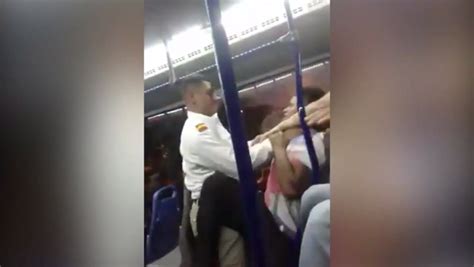 bus driver punches and grapples with passenger after argument about missing his stop gets out of