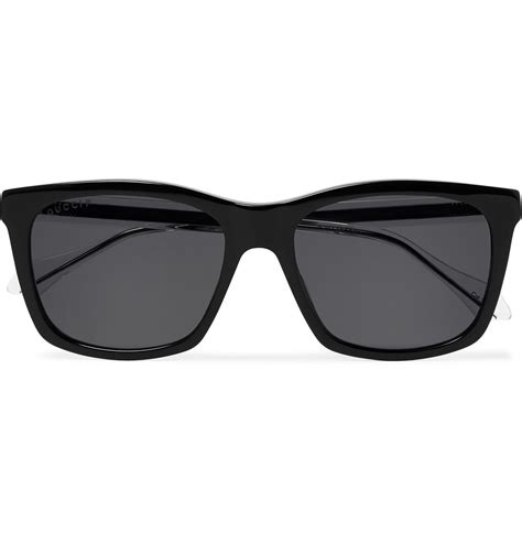 gucci square frame acetate sunglasses black gucci