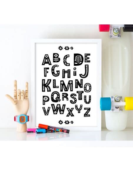 Poster Alphabet With Letters Educational Poster For Children