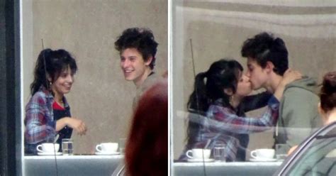 camila cabello and shawn mendes kiss pictures on coffee date metro news