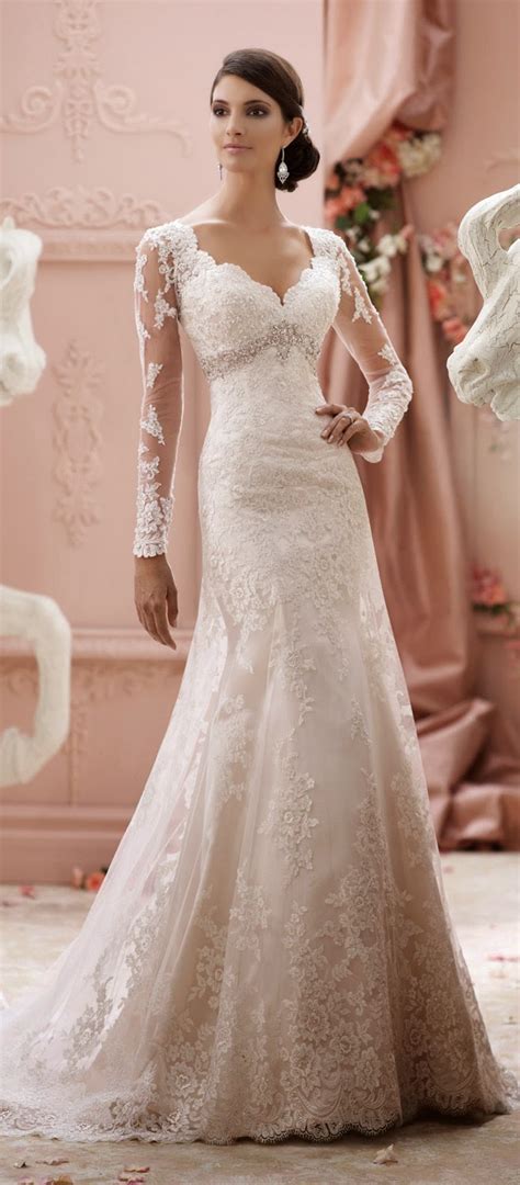 From the sweetheart neckline to the ethereal tulle skirt, this strapless mermaid wedding dress is a study in loveliness. David Tutera for Mon Cheri Spring 2015 Bridal Collection ...