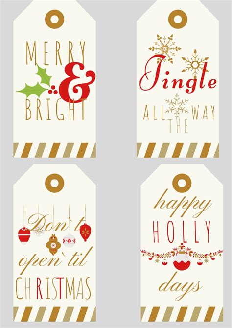 Free Printable Christmas Gift Tags Home Chic Club Free Printable