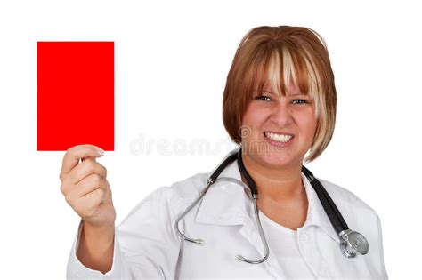 Red Card Stock Photo Image Of Woman Person Medical 24042032