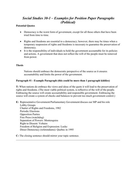 Sample Position Paper Format Floss Papers