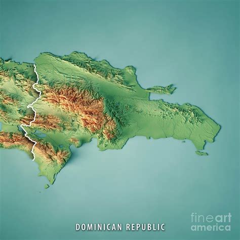 Detailed Road And Physical Map Of Dominican Republic Dominican