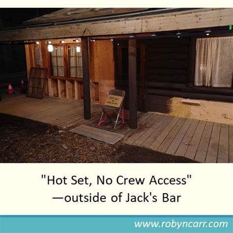 Jack was shot mysteriously in his bar, where mel finds him lying on the floor, barely alive. "Hot Set, No Crew Access-outside of Jack's Bar on the ...