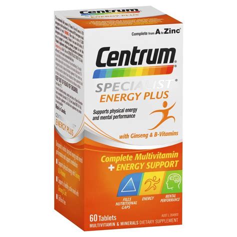 Next on our list of the best vitamins for energy is b12. Centrum Specialist Energy 60 Tables - My Chemist