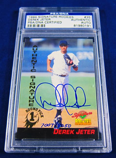 Derek Jeter 1994 Signature Rookies Autographed Card Memorabilia Center