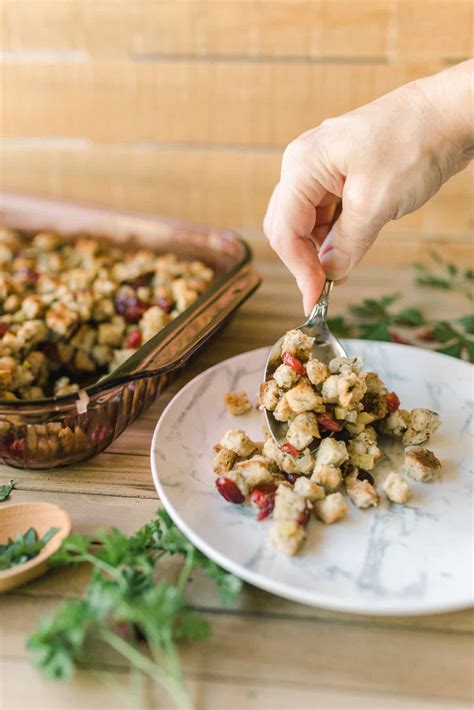 Traditional Stuffing Recipe With Cranberries From Michigan To The Table