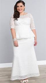 White Evening Dresses Plus Size Pluslookeu Collection
