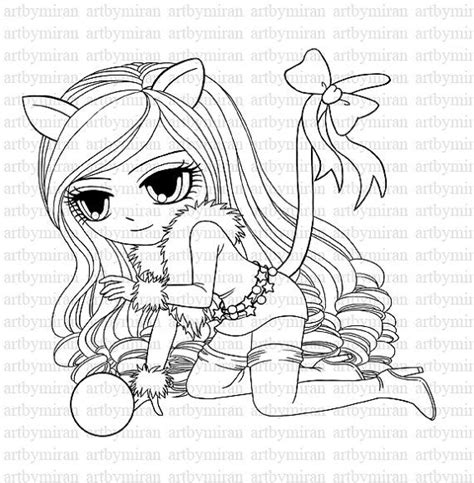 These coloring sheets are also perfect for unicorn themed parties. Digital Digi Stamp-Miss Kitty(#12), Instant Download ...