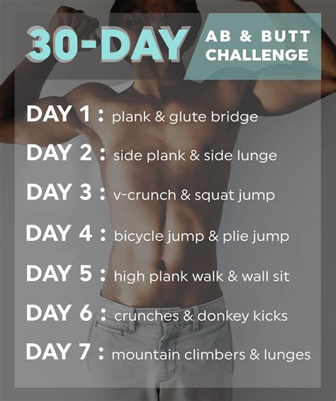 30 Day Post Vacation Butt And Ab Challenge 20 Fit