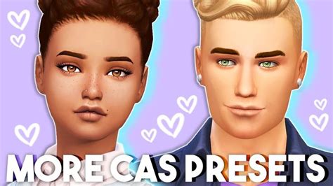 Hundreds Of Cas Presets The Sims 4 More Cas Presets Mod