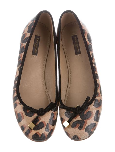 louis vuitton leopard ballet flats shoes lou110689 the realreal