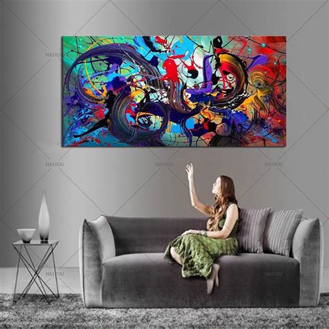 Large 100 Handmade Abstract Canvas Wall Art Modern Oil Painting On