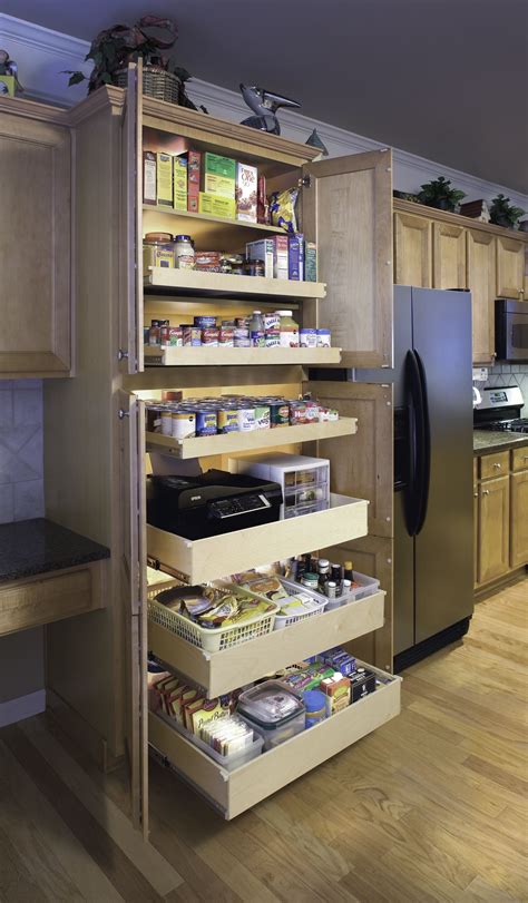 Free standing shelves for closet. Slide out shelves in a two door pantry | Kitchen pantry ...