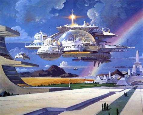 Robert Mccall Space Art Sci Fi City Retro Futurism