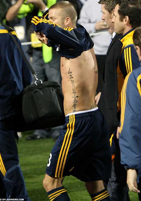Beckham Ink David Reveals New Chinese Tattoo Down His Left Wing