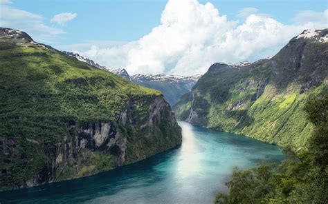 Download 3840x2400 Wallpaper Fjord Norway Mountains