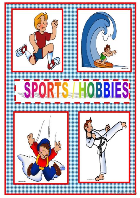 Sports Vs Hobbies Vocabular English Esl Worksheets Pdf And Doc