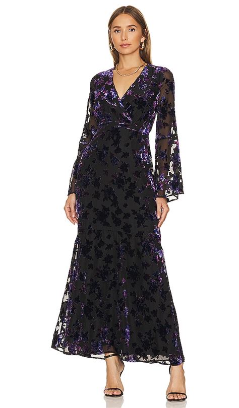 House Of Harlow 1960 X Revolve Luelle Maxi Dress In Black And Purple