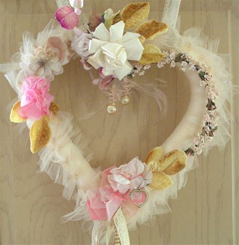 A Tulle Heart Wreath I Made Valentine Heart Crafts Heart Shaped