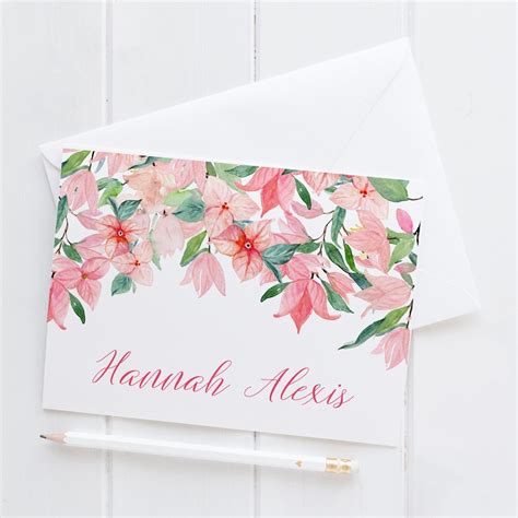 Personalized Stationery Floral Stationery Floral Etsy