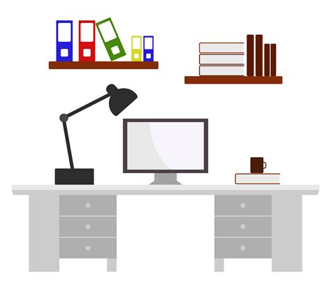 White Desk Vector Art Icons And Graphics For Free Download