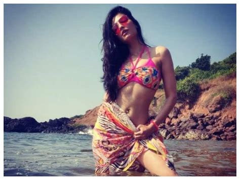 photo shruti haasan sets the temperature soaring as she poses in her multi coloured bikini