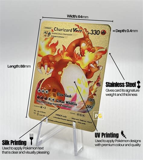 Gyarados Rainbow Vmax Shiny Gold Metal Pokemon Card T For Etsy Canada