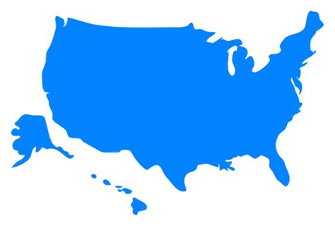 Simple vector outline image of american states. Vector United States Outline - ClipArt Best