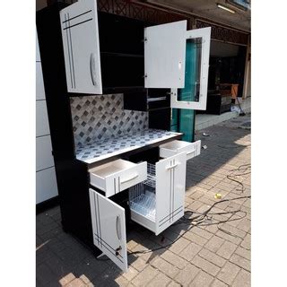 [ Perabot } 193E2745 Lemari dapur 3pintu putih - Ungu Furniture