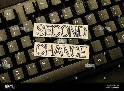 Text caption presenting Second Chance. Business idea the opportunity