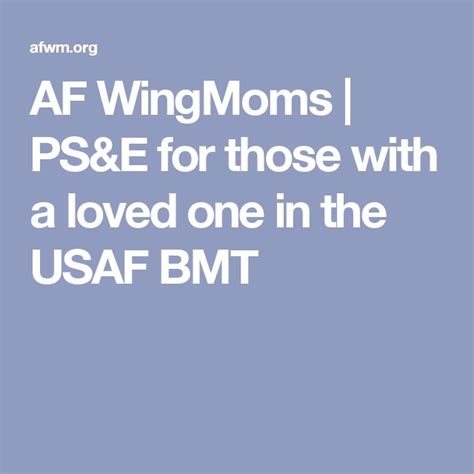Af Wingmoms Psande For Those With A Loved One In The Usaf Bmt Support