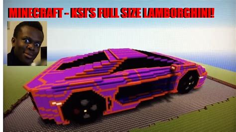 Minecraft Building Ksis Lamborghini Aventador Full Size Purple
