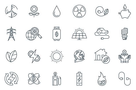 Green Energy Icon Set ~ Icons ~ Creative Market