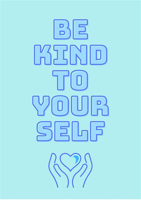 Be Kind To Yourself Quote Print Etsy