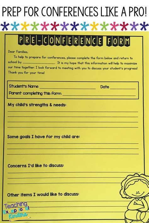 Parent Teacher Conference Forms, Parent Teacher Meeting, Parent Teacher