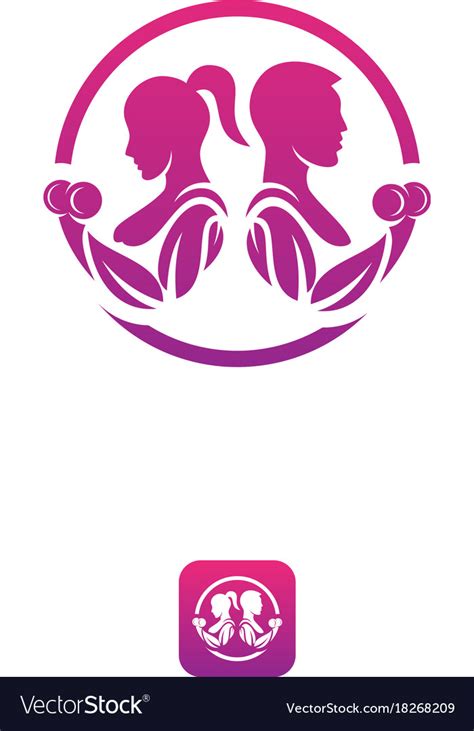 App Logo Fitness Royalty Free Vector Image Vectorstock
