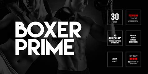 Boxer Prime Boxing Workout Routine Boxer Workout 30 Day Workout Plan
