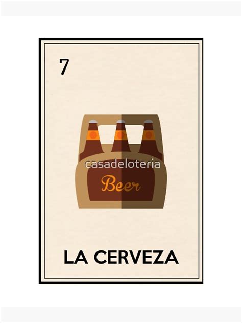 la cerveza mexican loteria bingo card poster for sale by casadeloteria redbubble