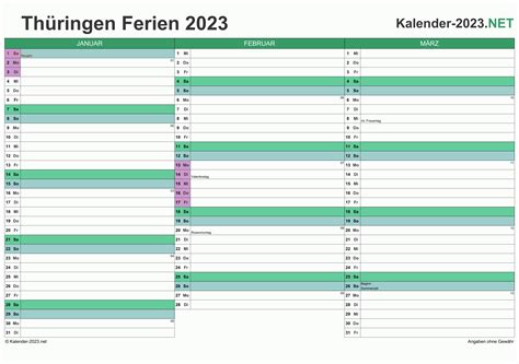 Ferien Thüringen 2023 Ferienkalender And Übersicht