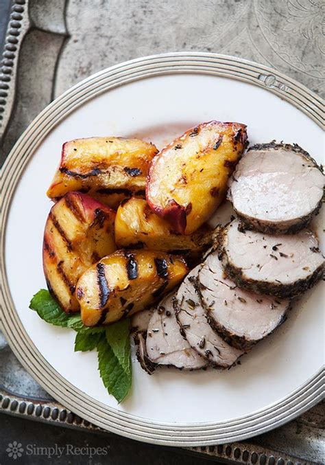 Grilled pork tenderloin recipe using the competition bbq method. Grilled Pork Tenderloin and Peaches | Recipe | Grilled ...