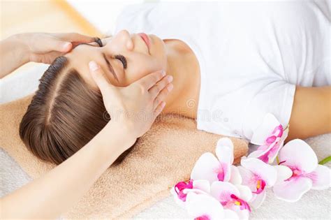 Hands Of Cosmetologist Making Manual Relaxing Rejuvenating Facial