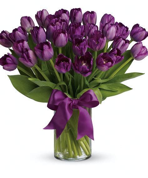 Passionate Purple Tulips Alexandria Va Flower Delivery Conklyns