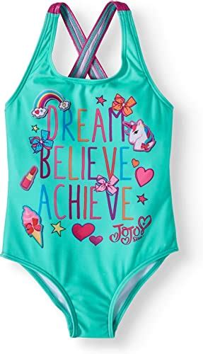 Jojo Siwa Dream Believe Achieve Girls Bathing Suit 5 6