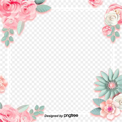 Delicate Border Png Image Pink Delicate Creative Flower Border Flower